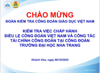 Chào mừng Đoàn kiểm tra Công đoàn Giáo dục Việt Nam