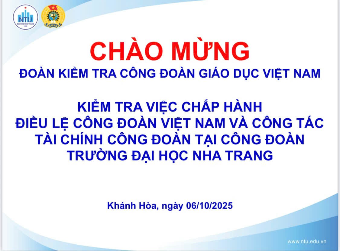 Chào mừng Đoàn kiểm tra Công đoàn Giáo dục Việt Nam