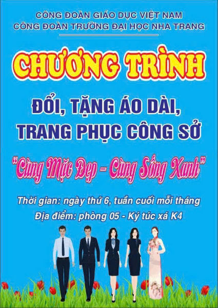 Ban Nữ công Trường Đại học Nha Trang với chương trình "Cùng mặc đẹp- Cùng sống xanh”