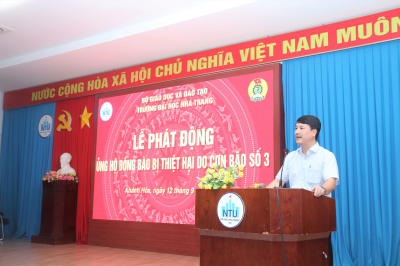 Trường Đại học Nha Trang tổ chức Lễ phát động ủng hộ đồng bào bị thiệt hại do cơn bão số 3